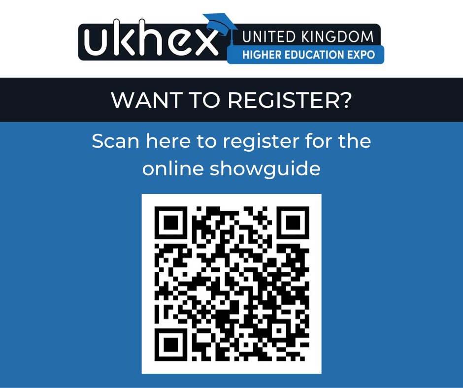 uk_hex_'s tweet photo. Registration is now LIVE for any parents, carers and individuals that wish to visit the online showguide for our South UK Higher Education Expo! Content available to view from the 1st March 2022.

QR code or link below to register for free 😀

https://t.co/iNxL3rNdhb https://t.co/xFXFue5cJ7