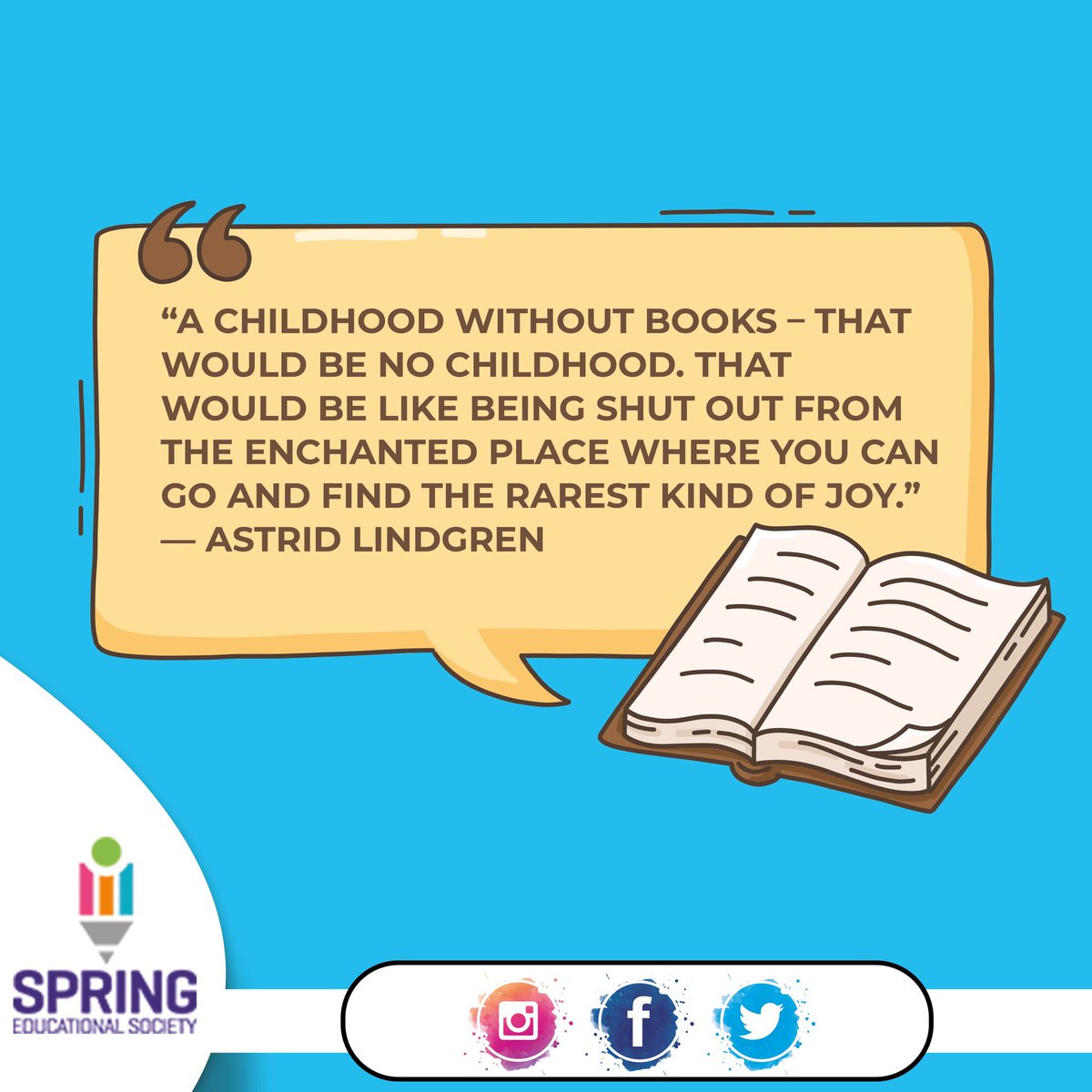 SpringESociety's tweet photo. The golden rule for children is to read every day as part of their routine. The development of young minds begins with good reading habits. โค๏ธ
#springeducation
#education
#london
#quoteoftheday
#activities
#love
#school https://t.co/lWseNXzICA