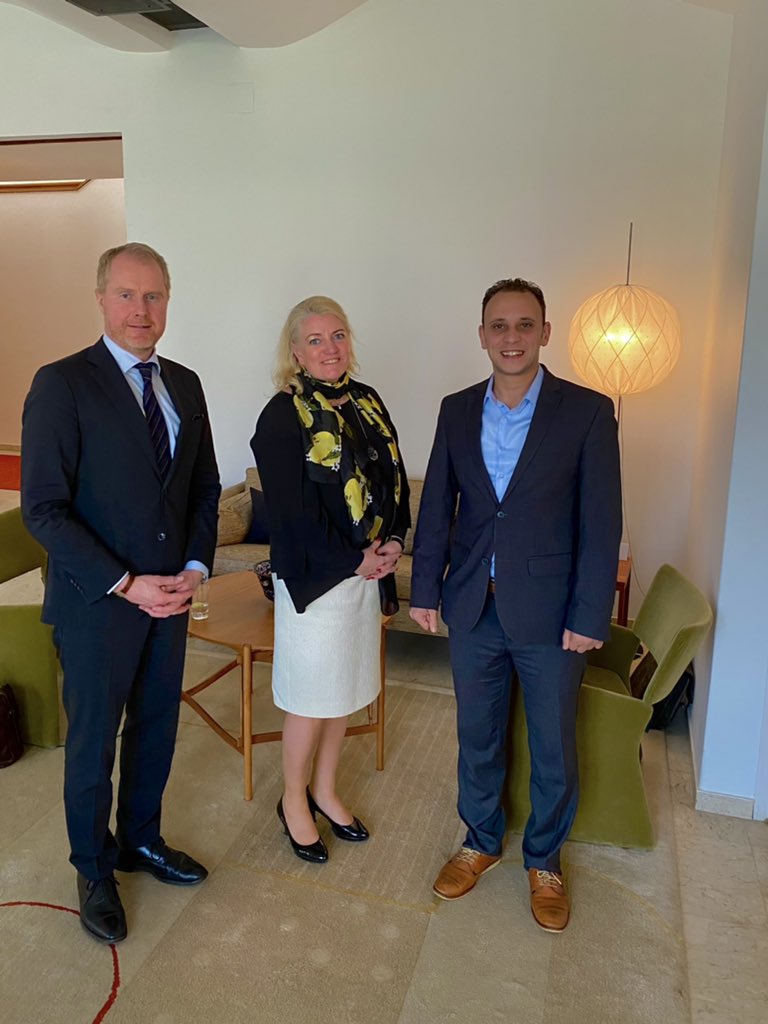 ylefoundation's tweet photo. For the road to #COP 27 we Meet H.E Mattias Frumerie Head of Swedish Delegation to the UNFCCC, Johanna Lissinger Secretariat for Stockholm+50 and @SweAmbEgypt @SwedeninEgypt @Sweden_AR @SwedenUN @SweMFA #unfccc #COP27 #ClimateAction #pacja #ARCCC https://t.co/M1NhyQxpb6