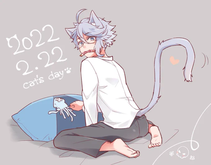猫の日アズにゃ🐙🐱らくがき 