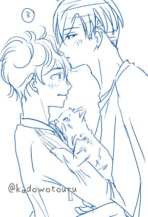 ぬこの日ー。前にフロマさんで描かせていただいたポスカが🐱だったから…3案提出のうち①になったもの。ぬこほしいなー。 