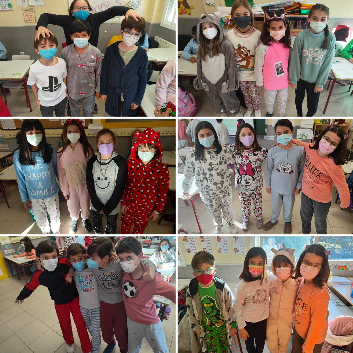 Carl0sTercer0's tweet photo. Los alumnos/as del #ColegioCarlosIII y los niños/as del Centro han cumplido con creces la consigna de #DonCarnal, venir a clase con PIJAMA. #CarnavalCarlosIII #ConvivenciaEscolar #BroadwayInCarlosIII. https://t.co/uiVqf8LA9B