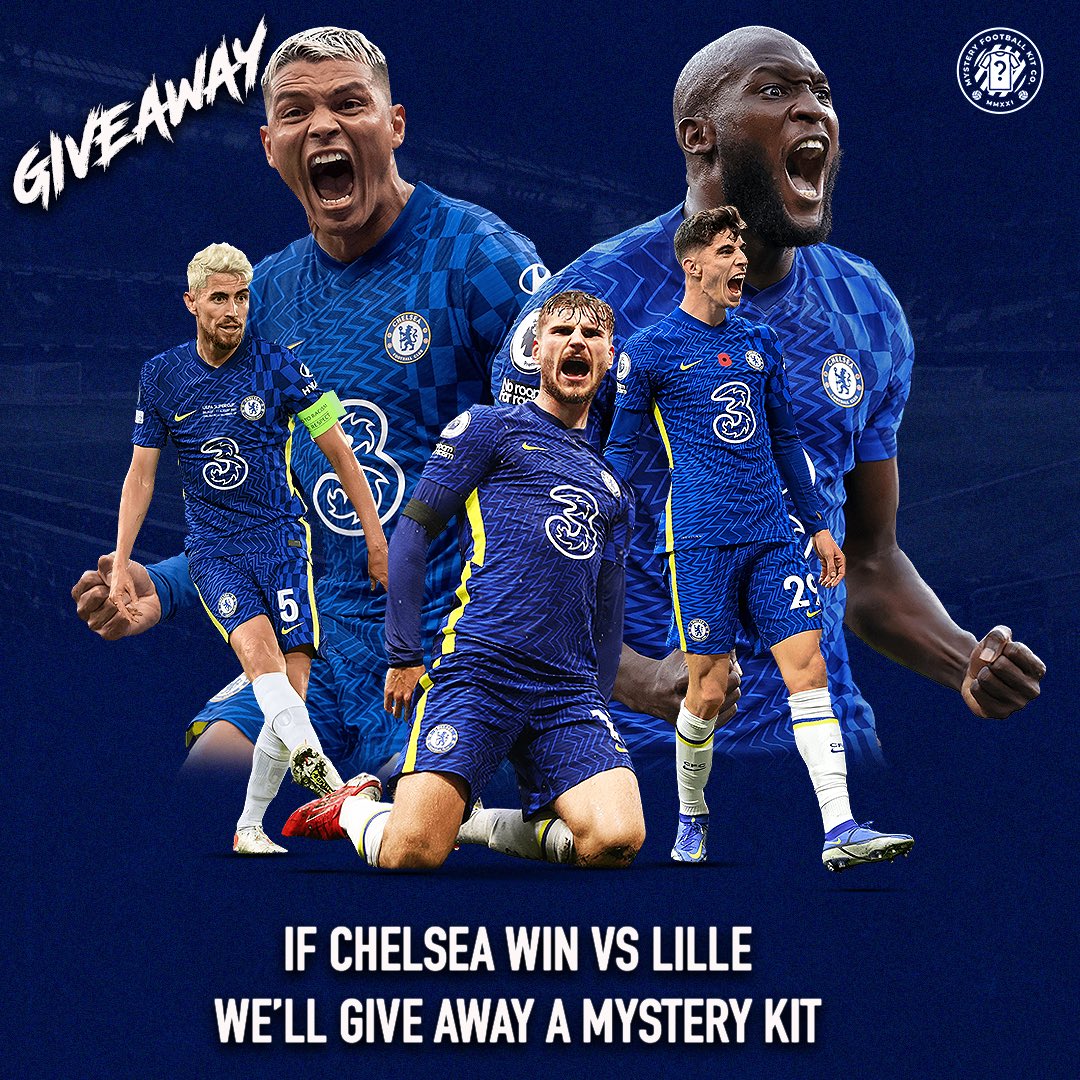 MysteryFootballKitco (@mysteryfootyco) on Twitter photo 🚨 GIVEAWAY 🚨
If Chelsea win vs Lille we’ll give away a mystery football kit box 📦🔥
To enter-
1️⃣Follow <a href="/MysteryFootyco/">MysteryFootballKitco</a>
2️⃣ Retweet 🔁
Good Luck 🤞
Winner announced tomorrow 📅 🚨 GIVEAWAY 🚨
If Chelsea win vs Lille we’ll give away a mystery football kit box 📦🔥
To enter-
1️⃣Follow <a href="/MysteryFootyco/">MysteryFootballKitco</a>
2️⃣ Retweet 🔁
Good Luck 🤞
Winner announced tomorrow 📅