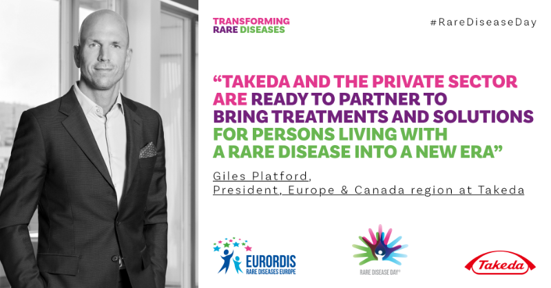 Parlimag's tweet photo. 🤝 Partnerships are driving the way forward in combating rare diseases. 🤝

Giles Platford, President of @TakedaPharma for the Canada and Europe region, explains how collaborative innovation is at the heart of treating rare diseases 🔽 #RareDiseaseDay #ad

https://t.co/BQHFjkZXzr