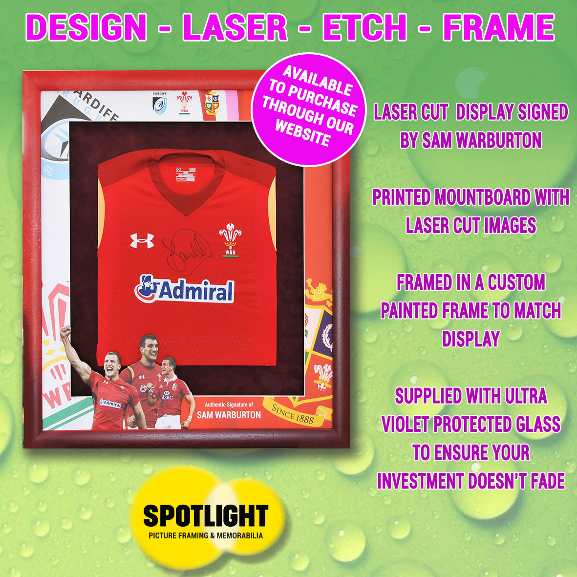 Just in time for England vs Wales is this stunning signed display by Sam Warburton. Considered one of the finest 7’s to grace the game and remains only a few unbeaten captains of the British and Irish Lions. #WALES #Rugby #englandrugby #cardiff #SixNations