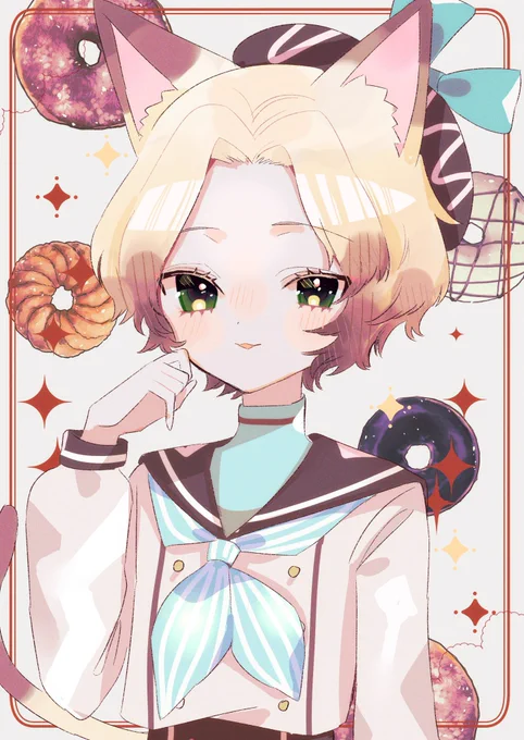 最近上げた猫耳絵です。 #猫の日 #にゃんにゃんにゃんの日