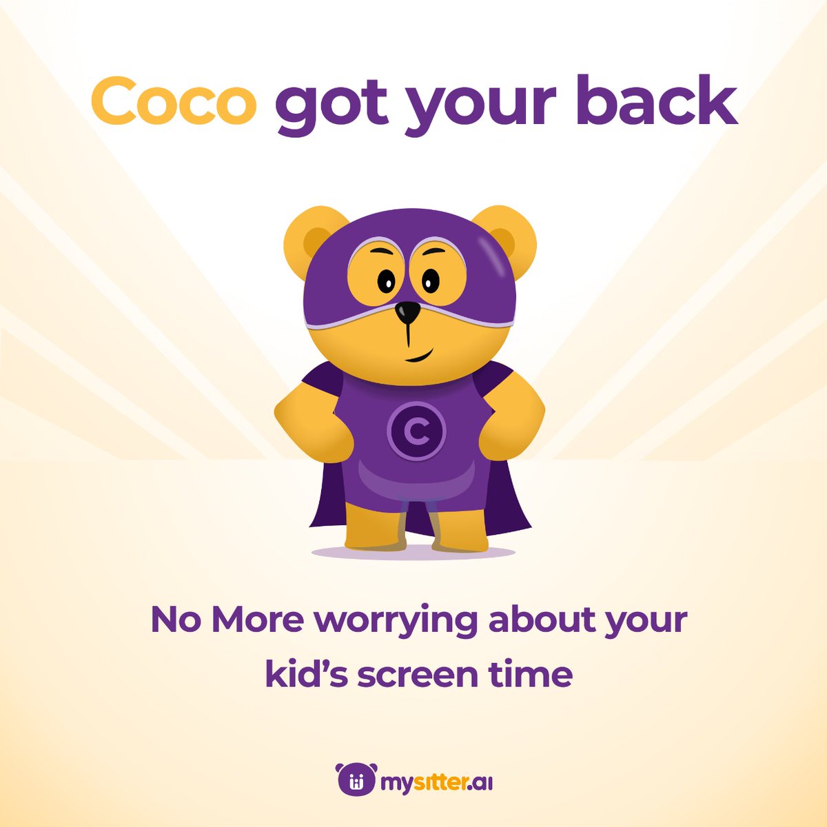 mysitterAI's tweet photo. Make Coco your kid's screen time buddy and coco will make sure that your kid have a safe digital lifestyle even when you're not around.

Coco always got your back mommys and daddys. Subscribe to get early access to coco with mysitter app NOW.

Subscribe-> https://t.co/9nnMSpvIJh https://t.co/zSVUb64biG