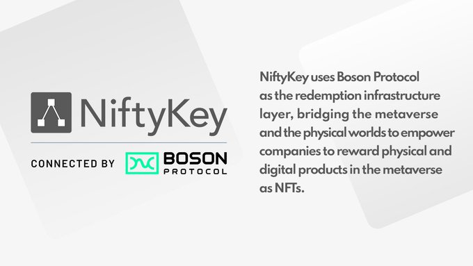 NiftykeyRewards's tweet photo. NiftyKey is a crypto rewards platform connected by @BosonProtocol 💫

It enables financial institutions to offer loyalty products and services to their customers using non-fungible tokens (NFTs).

Find out how you can become a @NiftykeyRewards Partner👇
https://t.co/bDZwBwaE5t https://t.co/eRejWwIghe