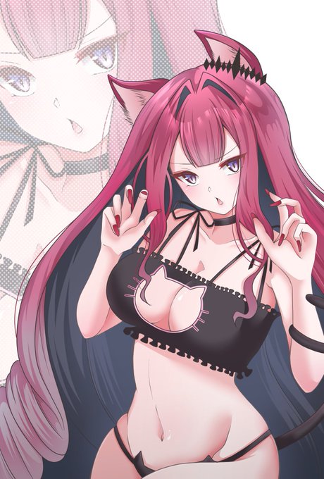 猫ランジェリーな妖精騎士トリスタン描きました! #猫の日  #にゃんにゃんにゃんの日  #FGO 