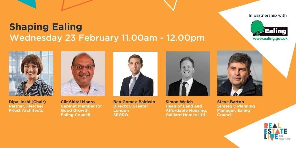 GalliardHomes's tweet photo. 📣 Tomorrow, Simon Welch — Head of Land at Galliard Homes — will be part of the panel at the Real Estate Live event ‘Shaping Ealing’, in partnership with @EalingCouncil.
For further information or to join this virtual event, please visit: https://t.co/4fmFdlZcQH
#ShapingEaling https://t.co/WvcbN5bUvR