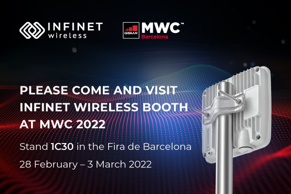 InfiNetW's tweet photo. Infinet Wireless is set to exhibit the solutions for the ever-present connectivity at Mobile World Congress 2022 (MWC) in Barcelona. 

Check more details: 
https://t.co/k80RmMNrEu  

#InfinetWireless #Infinet #mwc2022 #Infinet_solutions #Infinet_products https://t.co/4KofyKn7gT
