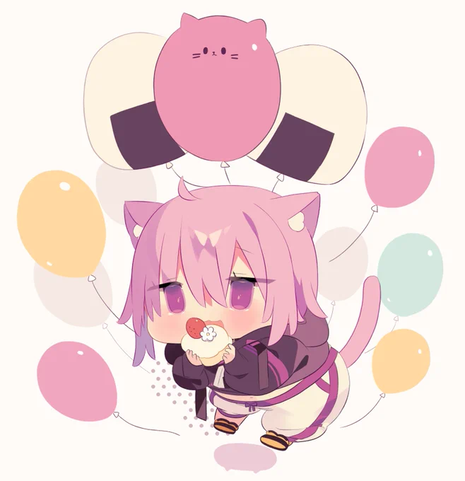 おかゆんお誕生日おめでとうッ🍙🍙🍙
#猫又おかゆ生誕祭2022
#絵かゆ 