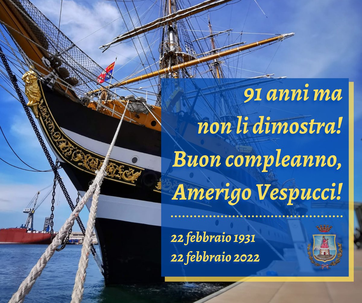 ⚓ Buon compleanno, Amerigo Vespucci! Oggi compie 91 anni la nave più bella del mondo!

facebook.com/castellammared…

#AmerigoVespucci #91anni #CastellammarediStabia #Castellammare #Stabia #22febbraio #22febbraio2022 #GaetanoCimmino #GaetanoCimminosindaco