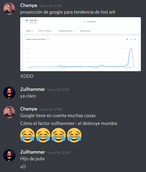 Zullhammer's tweet photo. Esto es @champepro entre bambalinas. Google sabe que soy el #GameKiller https://t.co/T7eHzdQgZA
