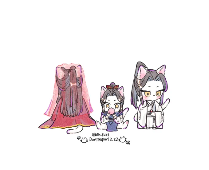 🐈月間。猫の日なので楚妃🐈、しゃす🐈、🐈寧の🐈🐈🐈パレードです 