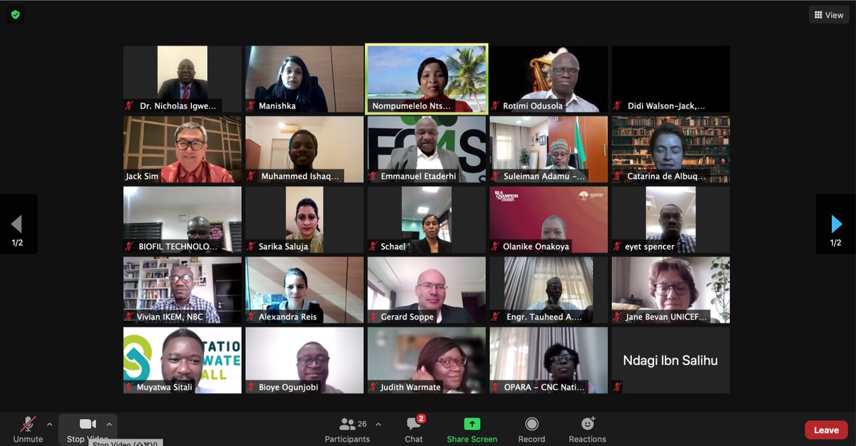 SWA CEO, <a href="/CatarinadeAlbuq/">Catarina de Albuquerque</a> joins the Hon. Minister Adamu during the <a href="/OPSWASH1/">OPS-WASH</a> virtual event for the official launch of the 2022 World Toilet Summit, to be held in Nigeria.

#SWAinAction <a href="/NigeriaGov/">Government of Nigeria</a> <a href="/FMWR_Nigeria/">Water Resources Nigeria</a>