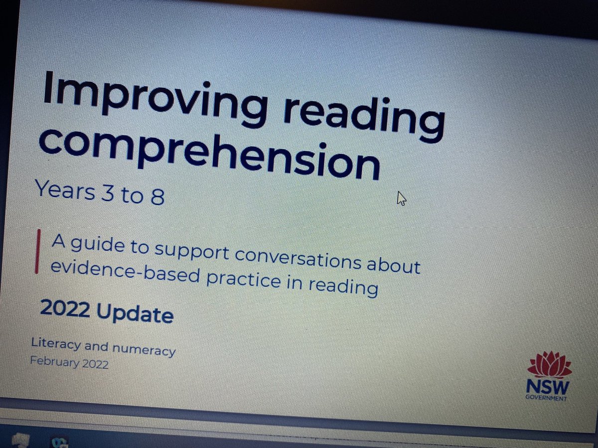 BecCarey76's tweet photo. Go @EnglishDoENSW! It’s great to see NSW putting its best foot forward by promoting evidence based reading instruction in the upper primary years.
#fivefromfive #SoR #readingrope https://t.co/YgPdzz4gaH