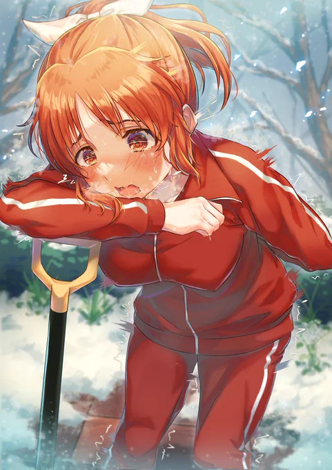 雪かきで腰をやってしまった菜々さん(17)
#デレマス #安部菜々 