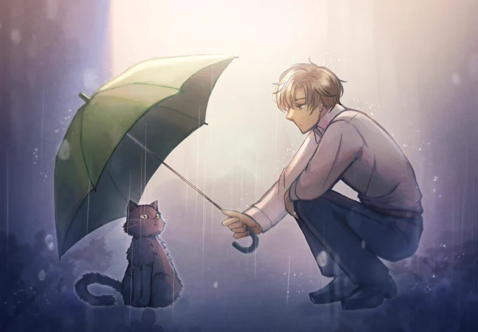 野良猫同士#猫の日 #イラスト#創作 