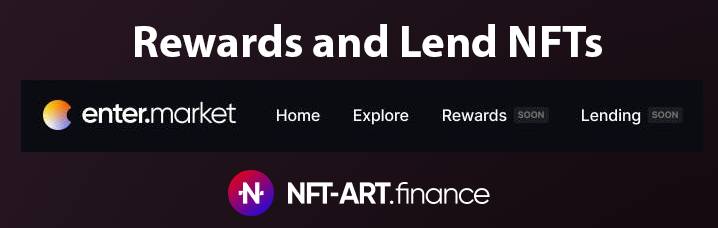 Why we love enter #36!

Rewards and Lend NFTs!

Upcoming features on enter(.)market
-Lend your NFTs as a collateral.
-Rewards

<a href="/EnterNFT/">enter - NFT ecosystem ✨</a>
$NFTART #EnterArmy #ENTERART #enterAUDIO #enterGAMES #enterNFT #NFT