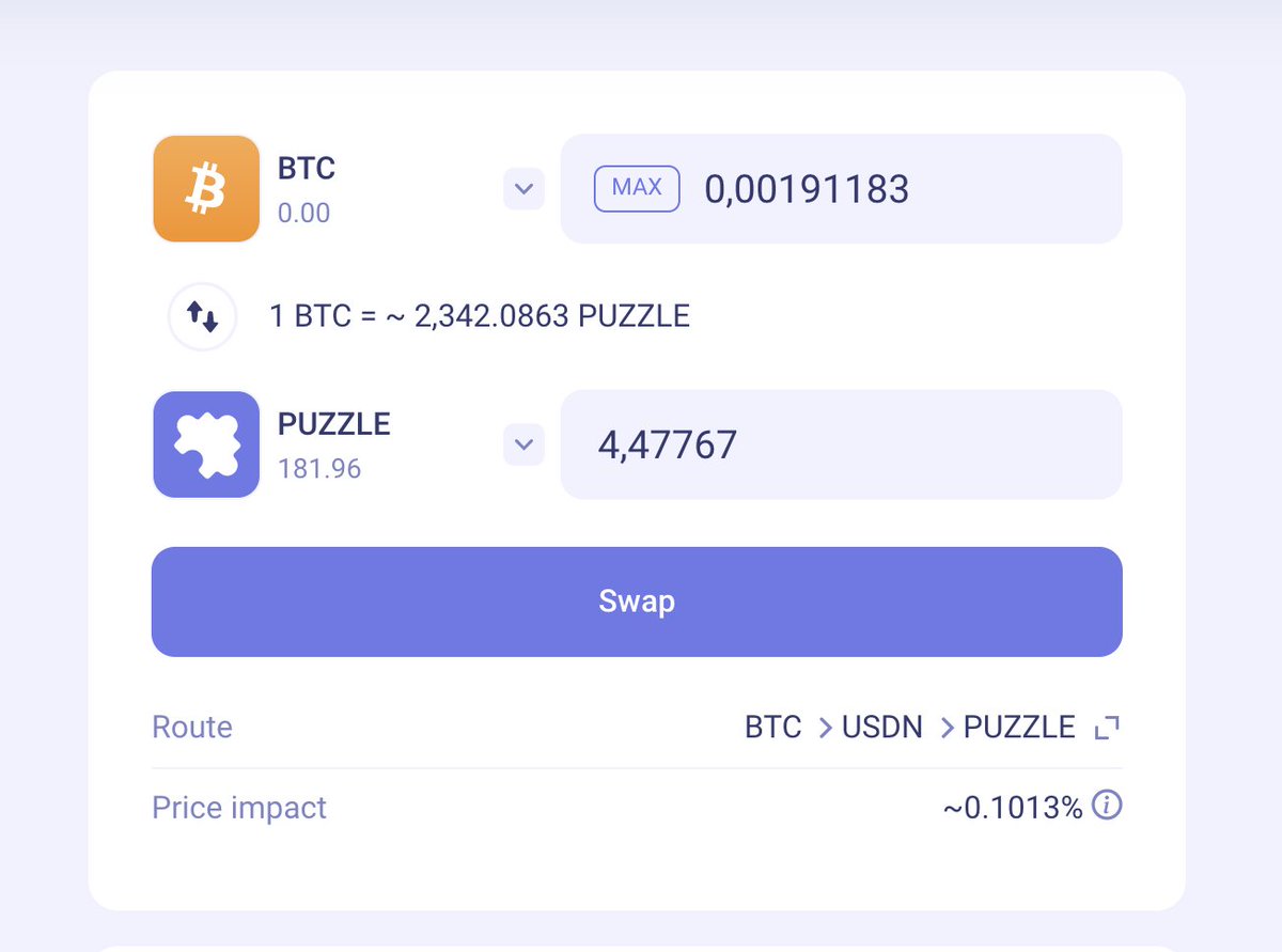 puzzle_network's tweet photo. BOOM!

$BTC and $ETH added to aggregator 🎉

swap it here: https://t.co/Eilj7j9x6G https://t.co/5YrC7ug52V