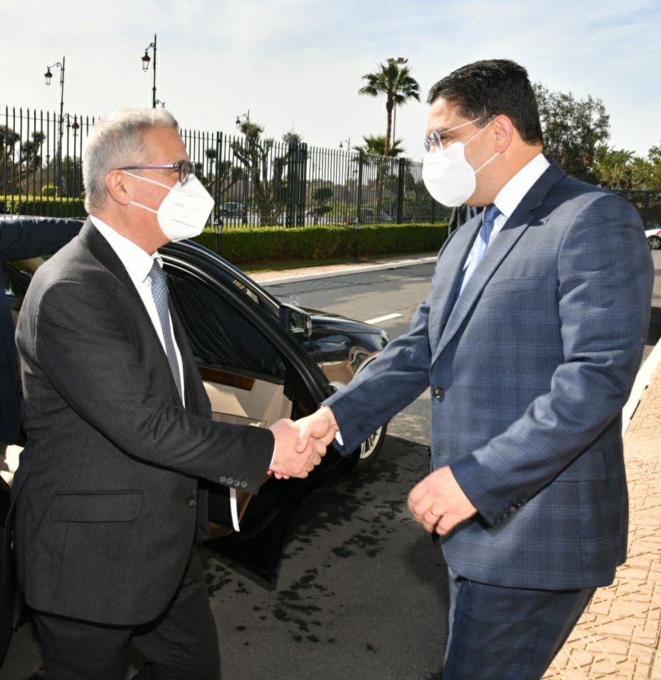 MarocDiplomatie's tweet photo. 🇲🇦-🇲🇹| M. Nasser Bourita a reçu, aujourd'hui à Rabat, le ministre des Affaires Etrangères et Européennes de Malte, M. Evarist Bartolo. https://t.co/6xDgkui7Iz