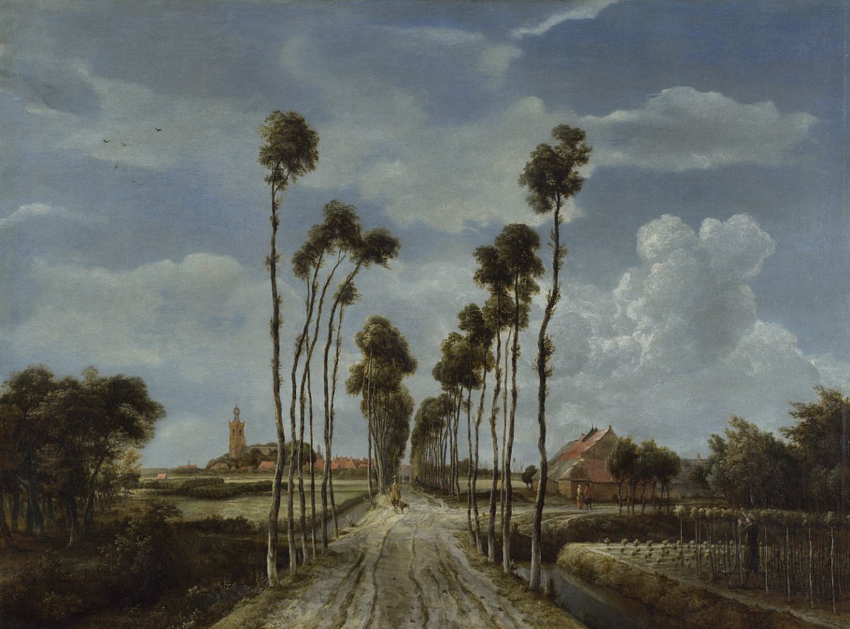 NationalGallery's tweet photo. Reacquaint yourself with Hobbema in Room 19.

In ‘The Avenue at Middelharnis’ Hobbema directs our view into the heart of the painting. An iconic landscape, it proved to be a powerful influence on later artists like Van Gogh and David Hockney: https://t.co/ip330oRdYF https://t.co/OHrueHtvcS