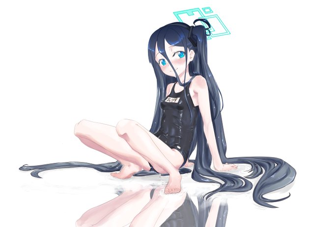 旧スク水着たアリス描きました!!😆✨
#ブルーアーカイブ  
#BlueArchive
#くそ寒いので水着絵を貼る 