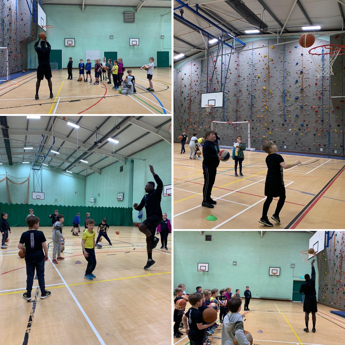 UpandUnderSport's tweet photo. π Today itβs the turn of the children attending our @HardenhuishSch Multi Sports Course to be coached by Pro Basketball player Daniel Edozie. He is coaching them through the process of scoring a layup! Great to see their effort and enthusiasm π #halftermfun #learnfromapro https://t.co/cfykOCrmQA