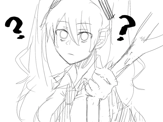 ちなみにこれは試し書きに選ばれたネギを折るミクさん 