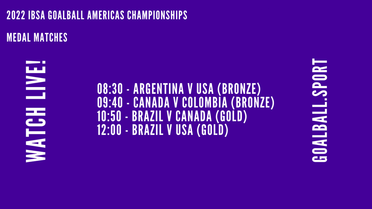 Watch the finals of the 2022 IBSA Goalball Americas Championships LIVE at goalball.sport! First game gets underway in 10 minutes at 08:30am BST! #SaoPaulo2022