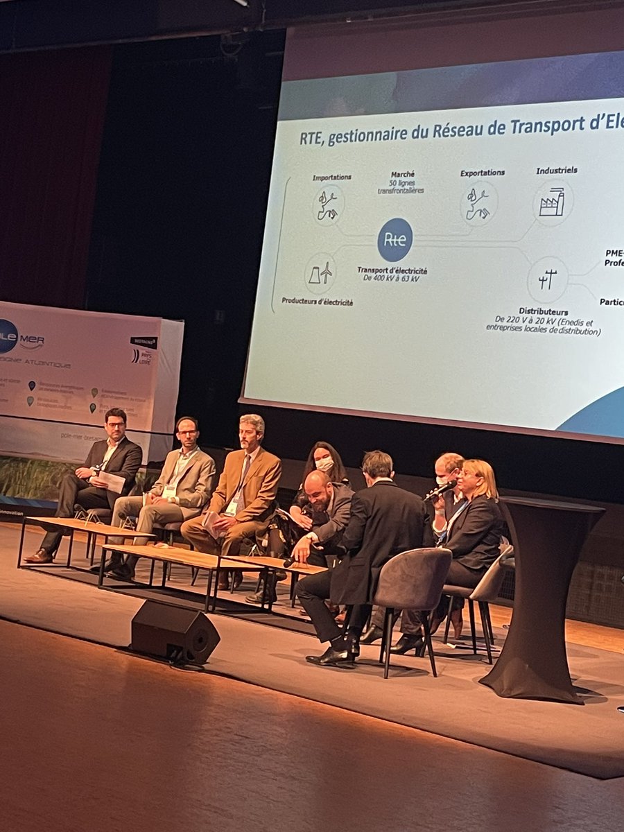 seatosea_56's tweet photo. #OceanB2B réunit des consortiums positionnés sur l’énergie éolienne offshore : le développement de 40 gigawatts sont envisagés en France au travers de 50 projets.1 seul démonstrateur éolien flottant est en test #Floatgen 4 fermes pilotes doivent voir le jour. C’est maintenant ! https://t.co/vY2CBMTQdL