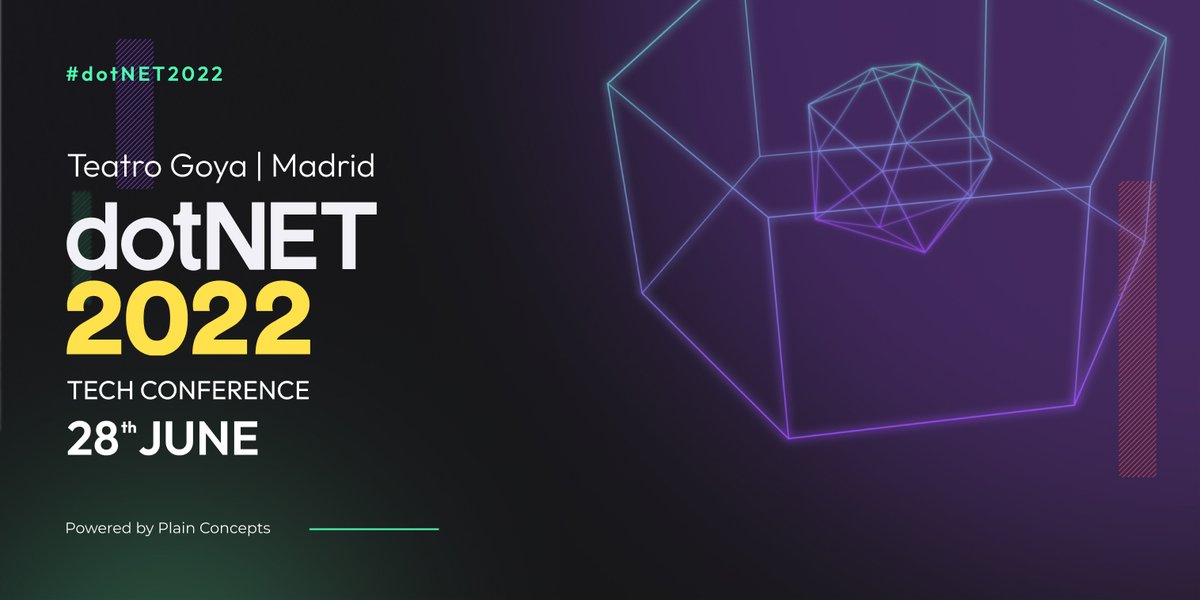 dotNetConfSpain's tweet image. Great news! 🚀

We can confirm that this year we have #dotNET2022 and it will be:

🗓 June 28th
💯% in person
🏙at the @TeatroGoya in Madrid.

Do you want to know more? We will give you more information about how to buy tickets shortly 🎫

Don&apos;t forget to spread the word! 🏃‍♀️🏃‍♂️