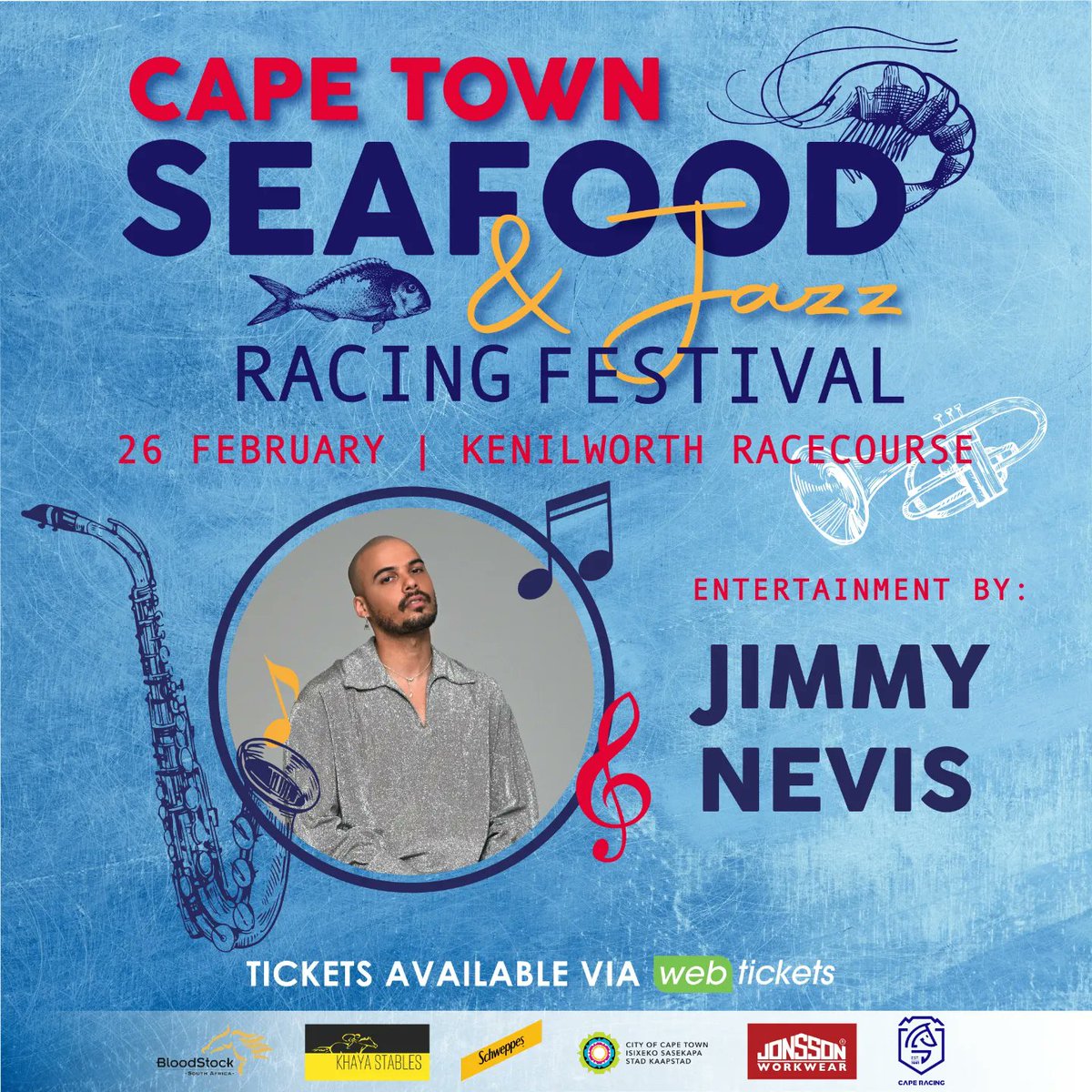 RaceCoastZA's tweet photo. This year we are introducing a new mood to the Seafood Festival! We have a fantastic line-up of local Jazz artists that will be entertaining you throughout the day while you enjoy your seafood and live racing.

View line up:
https://t.co/UoJfNriKGI

#CTSeafood&amp;Jazzfest2022 https://t.co/rpJR1lzfO8