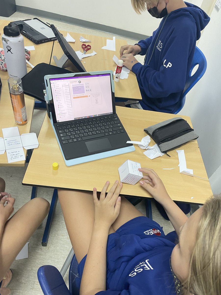 JESSScienceDept's tweet photo. Y7 students have been revising Chemistry, by creating revision cubes! #JESSYr7 #JESSChemistry #JESSRevision #becreative https://t.co/kapA8sbta9