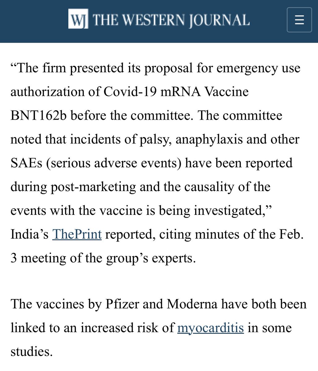 India’s drug regulators have effectively declined Pfizer’s COVID vaccine emergency use approval, citing an ongoing investigation into side effects reported in other countries.

As a result, the vaccine won’t be available in the country.

This is a great win for medical integrity.