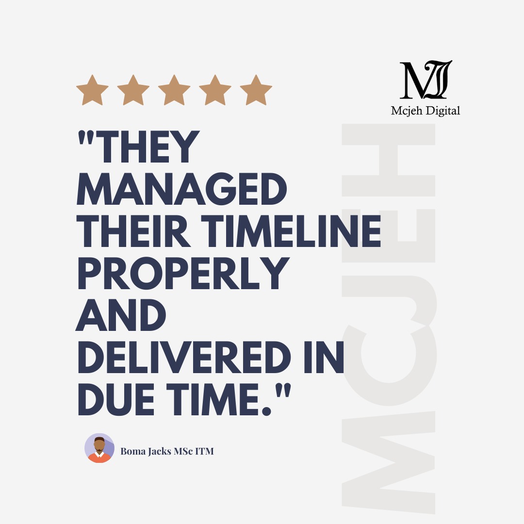 McjehDigital's tweet photo. We are constantly on top of our game to ensure Customer satisfaction.🥰
#reviewoclock #clientreview #feedbacktuesday #mcjehdigital https://t.co/TRSf22K1ZP
