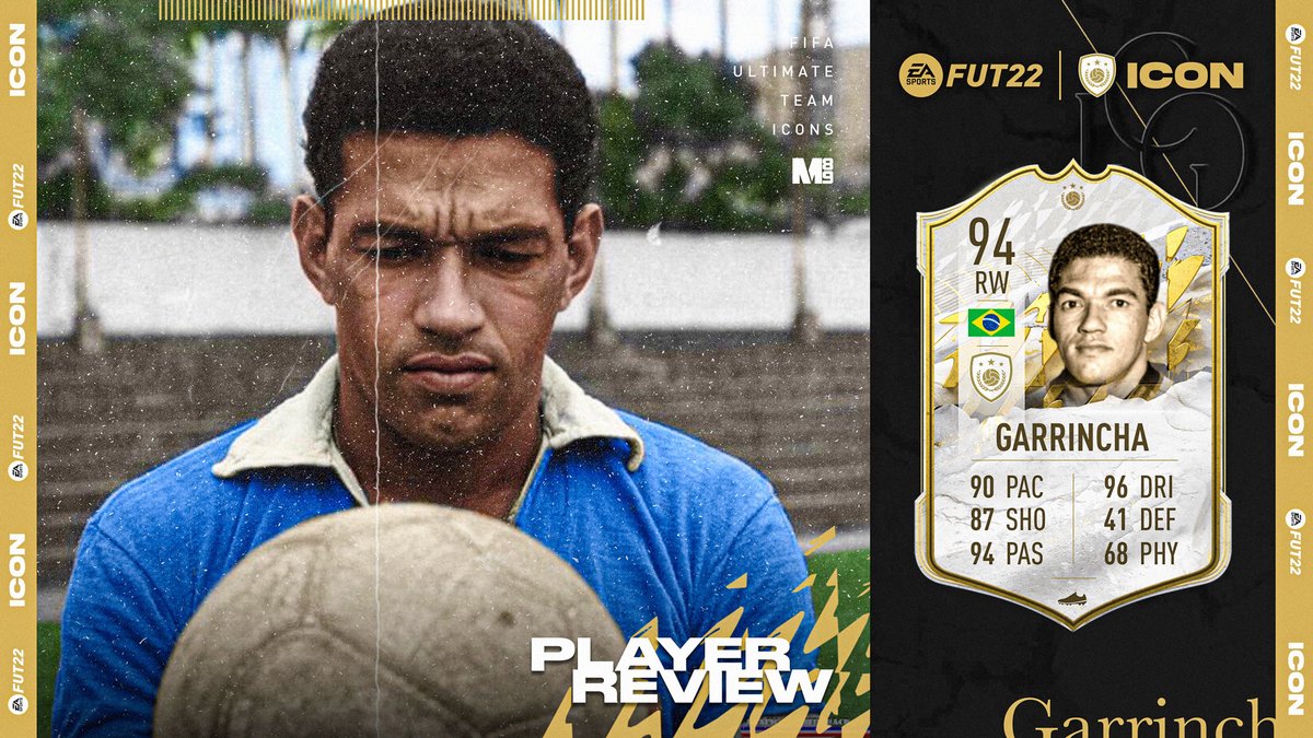 Marshall89HD's tweet photo. 2.. Icon Swaps 2
94 PRIME ICON GARRINCHA PLAYER REVIEW
⚽️ https://t.co/wOvSbsrqd1 ⚽️
#FIFA22 #IconSwaps2 https://t.co/bCnvet7T8j