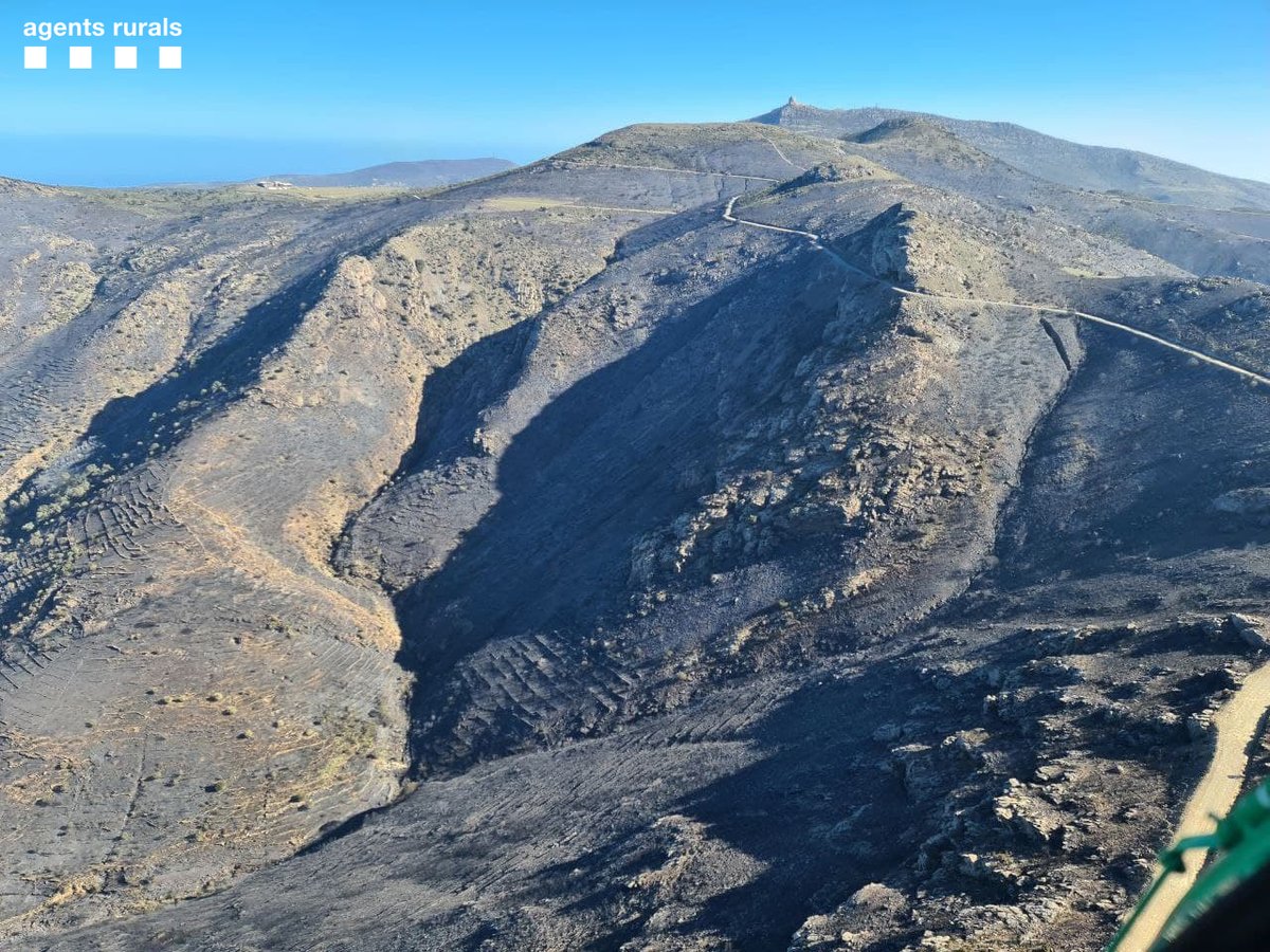 agentsruralscat's tweet photo. 🔴 ACTUALITZACIÓ
#IFRoses ha cremat una superfície provisional de 392 hectàrees.
388 ha dins dels límits del Parc Natural del Cap de Creus #PNCapdeCreus
Tota la superfície afectada és dins del terme municipal de Roses.
@bomberscat https://t.co/JINppjXFOo