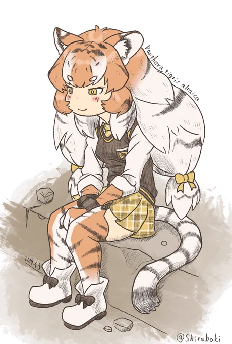 #猫の日 
#けものフレンズ 
自分も猫科フレンズの再掲を。だいぶ前のやつ。 