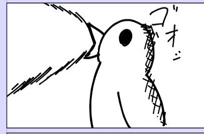 数年前BLで何本か漫画を描かせて頂いた時に自分でモザイク処理するコマの下全部ハトビームにしてた証拠が出てきた、時効だと思うので自白しておきます 