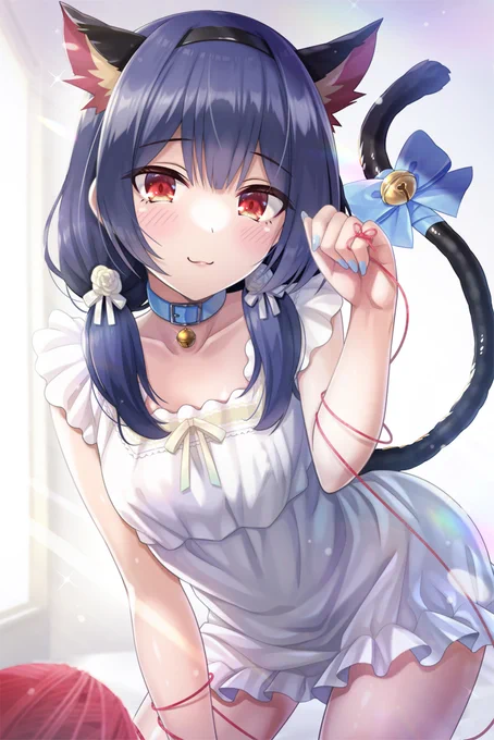ねこ凛世🐱💙🎀(微修正再掲
#猫の日  #にゃんにゃんにゃんの日 