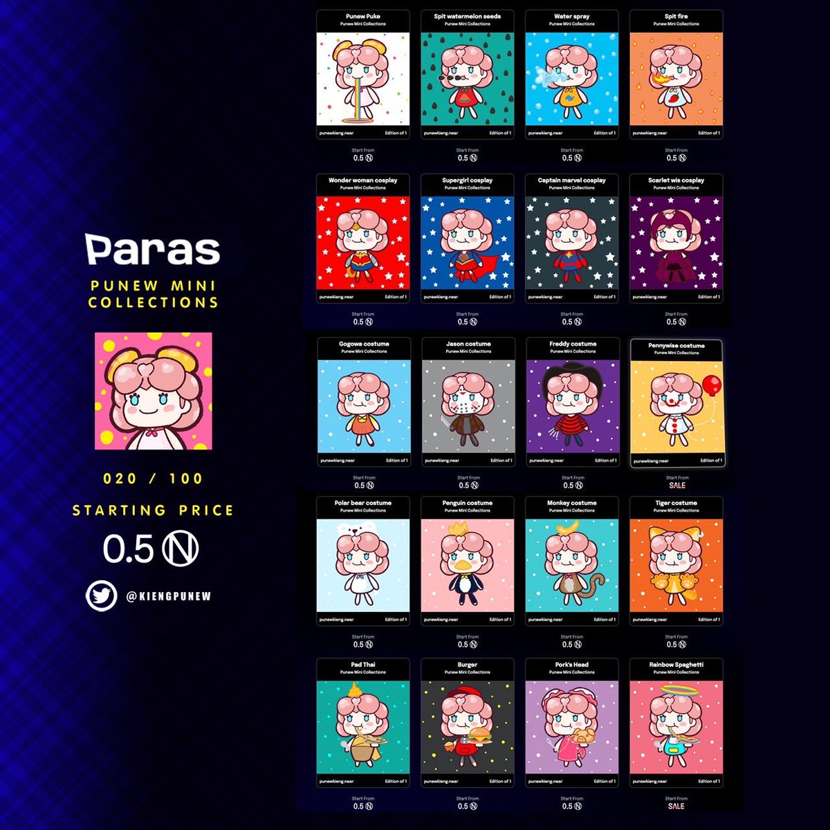 🥰 𝐷𝑟𝑜𝑝 น้อนเพิ่มใน 𝑃𝑎𝑟𝑎𝑠 อีก 12 ชิ้นงับ ราคาที่ทุกคนเอื้อมถึง ☺️ ตอนนี้น้อนกำลังทะยอยลงเรื่อยๆฮะพี่ๆ ( ˘ ³˘)♥︎ มารับ PUNEW ตะเล้กกันได้น๊าาาา 
มีหลายธีมงับ ♡´･ᴗ･`♡
𝐹𝑙𝑜𝑜𝑟 𝑃𝑟𝑖𝑐𝑒 ~ 0.5 N ~ 

paras.id/collection/pun…
#NFTTHAILAND 
x.com/jeabjee1/statu…