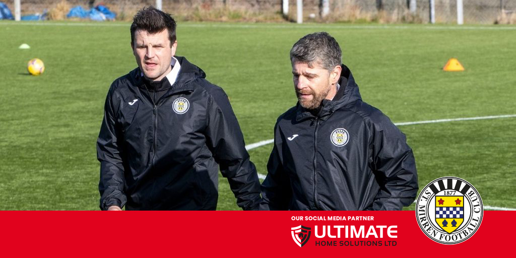 saintmirrenfc's tweet photo. The gaffer and his assistant, @diarmo87 take their first training session this morning.

#WelcomeStephen #COYS https://t.co/KTDpUUx6Dc