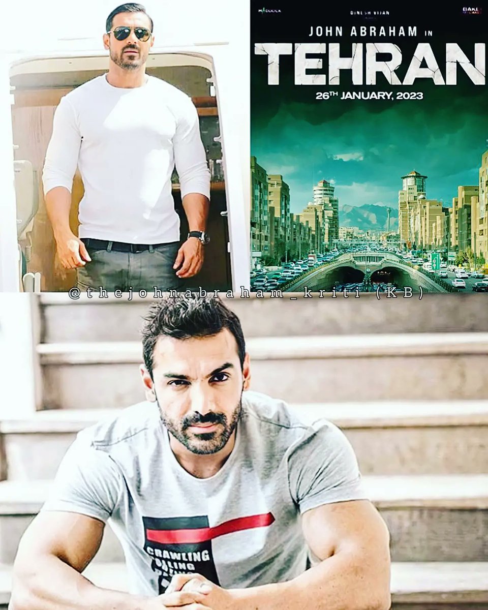 John_abraham_KB's tweet photo. This name along with poster look quite promising itself
              🆃︎🅴︎🅷︎🆁︎🅰︎🅽︎
The perfect movie for the perfect man💯
Our Persian Prince❤️
@TheJohnAbraham

Super duper excited 2 witness the action packed #RepublicDay2023 with #Tehran

#ActionAbraham #JohnAbraham https://t.co/iUqsOSAsRS