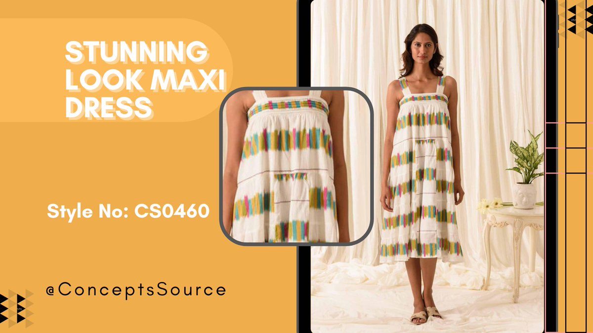 ConceptsSource's tweet image. This beautifully digital printed western dress by 
New Ethical Fashion is made for you 
&amp;gt; with modern design,
&amp;gt; look stunningly beautiful in this lovely dress, 
&amp;gt; fabric Indian fine cotton, 
&amp;gt; long length dress
stitch type:- stitched.
#fashion #dresses #Trending #Shorts