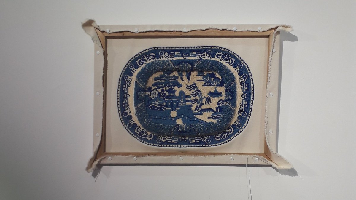 UCAKentGall's tweet photo. The new exhibition in the Lounge at UCA Canterbury is Hester Mattocks' 'After the Willow Pattern'. This exhibition showcases Hester's amazing punch needle embroidery on canvas.

Hester Mattocks is in her 3rd year of BA Fine Art at UCA Canterbury. https://t.co/kVgZ1nShHI