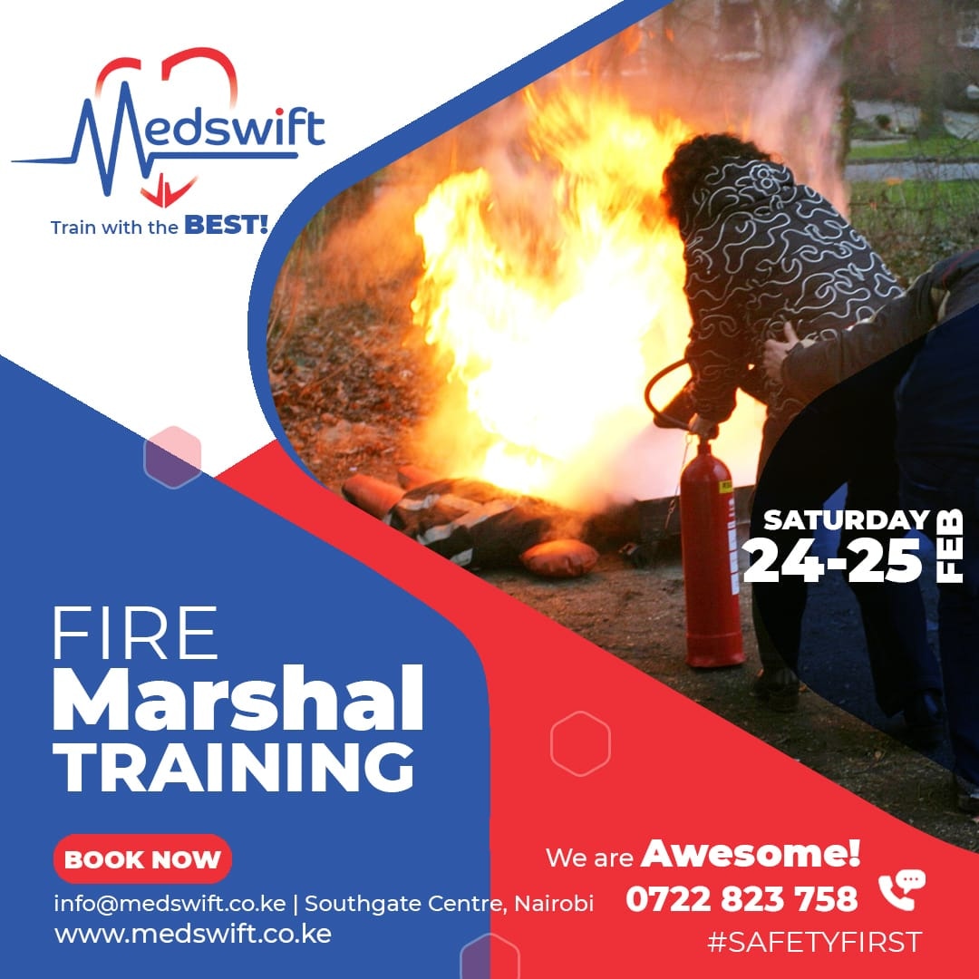medswift's tweet image. Have you booked our Fire Marshal/Fire Safety  Training?
Don&apos;t be left out. Book now and gain life saving skills.

For inquiries call/WhatsApp 0722 823 758.

#lowerfoodprices #livondoleaks #wanjigi #sabinachege #junet