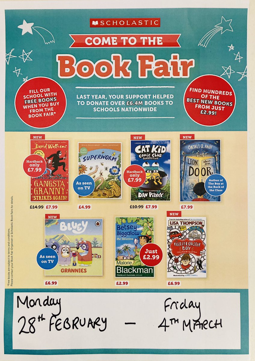 FalconsPrePrep's tweet photo. The @Scholastic Book Fair is coming to our school from Monday 28th February - Friday 4th March! Support our school whilst getting your hands on the best new children’s books! 

#literacy #education #readingisfun #w4 #chiswick #books #falconspreprep https://t.co/YacQArpXwc