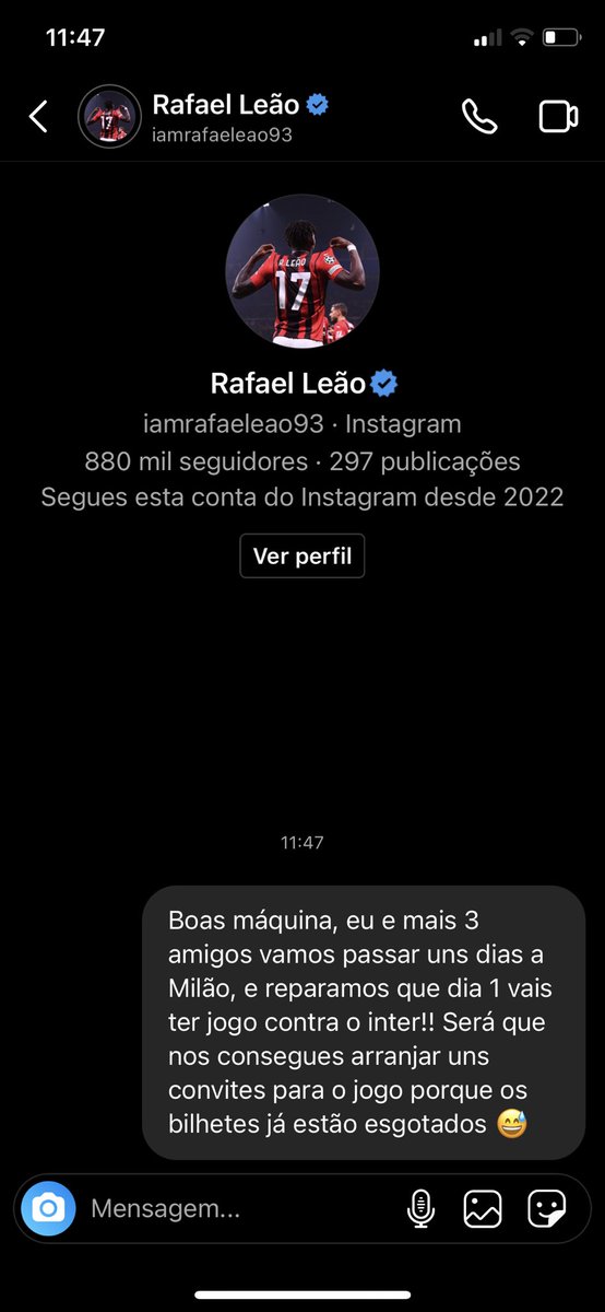 Façam isto chegar ao <a href="/RafaeLeao7/">Rafael Leão</a> pff 🙏